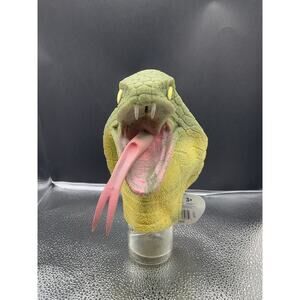 Schylling Hand Puppet Green COBRA Snake Soft Stretchy Rubber Reptile